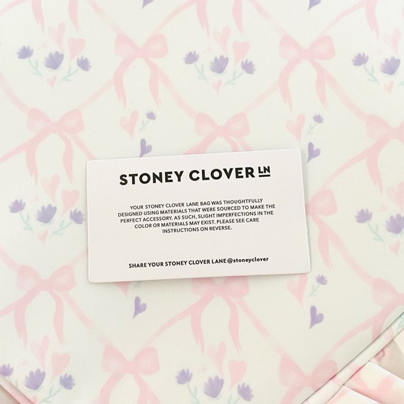 STONEY CLOVER LANE High Tea Printed Ruffle Heart Tote - Picture 5 of 7